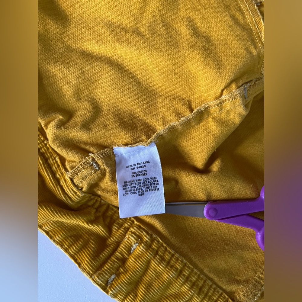 Women’s Gap 1969 Yellow Gold moto corduroy jacket coat Size Small Fall - Picture 3 of 7